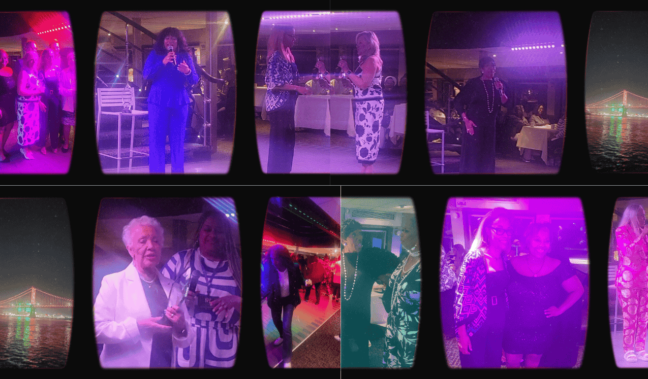 Women leaders attending the She Pioneers awards cruise celebrating innovation in science, medicine, mathematics, and mental wellness